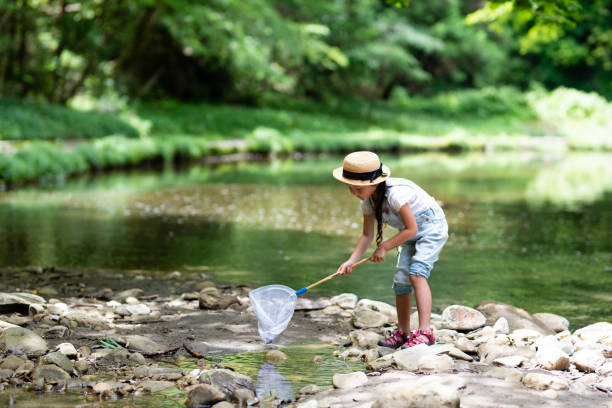istock Girl playing in the river 992111248