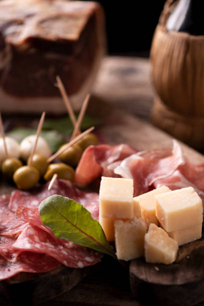 istock Italian antipasti on wooden table 992113924