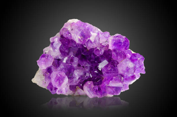 istock crystals of amethyst, Druze on a black background 992122046