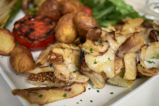 istock Assorted vegetarian plate with porcini mushroom bruschetta 992128272