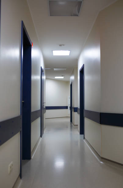 istock Long corridor in Modern hospital 992134312