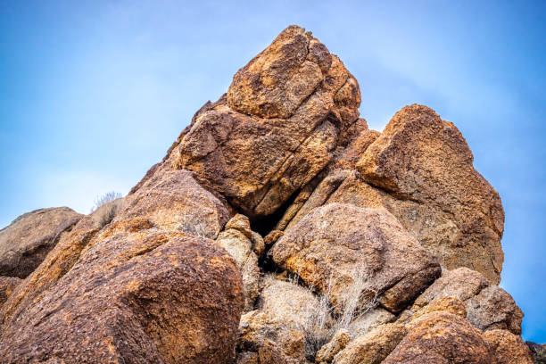 Boulder of rocks in Joshua Tree National Park stock photo