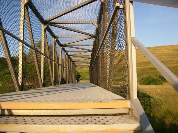 istock Steel Footbridge to the Hills 992145474