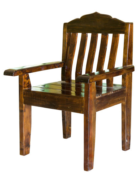 istock dark wooden chair isolated on white with clipping path 992160806