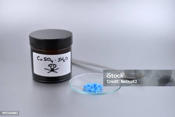 Blue Vitriol Stock Images Stock Photo - Download Image Now - Pharmaceutical Compounding, Biology, Blue