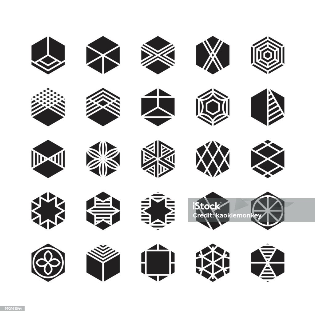 Biểu Tượng Vector Hình Học Hình Lục Giác Trang Trí Hình minh họa ...