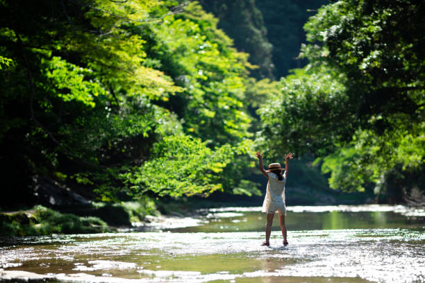 istock Girl playing in the river 992166698