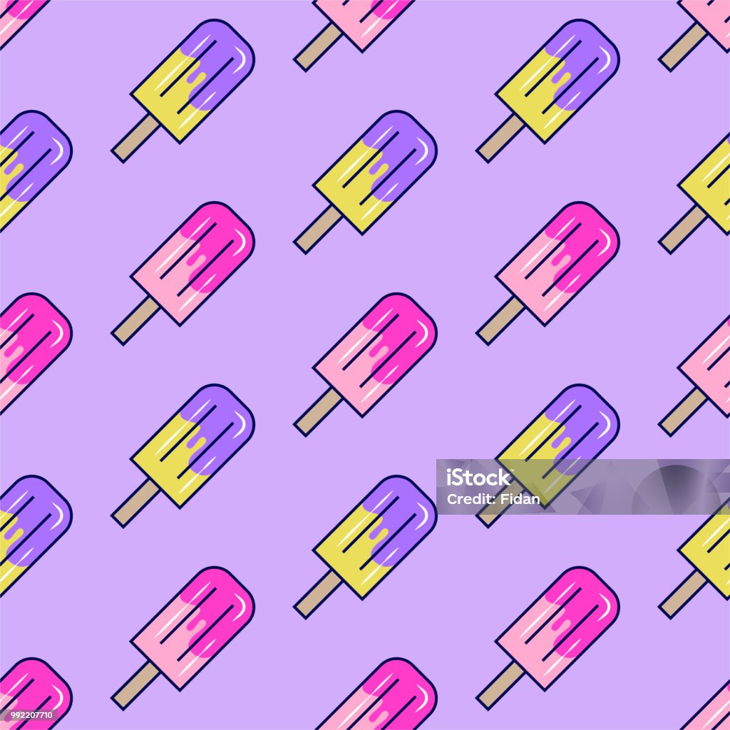 Background Css Food Repeat Seamless Icecream Pattern Food Repeat Elements Stock Illustration ...
