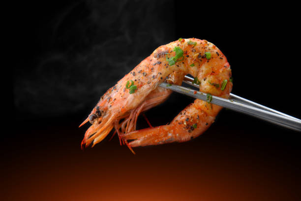 istock Grill Shrimp BBQ in chopstick. 992208086