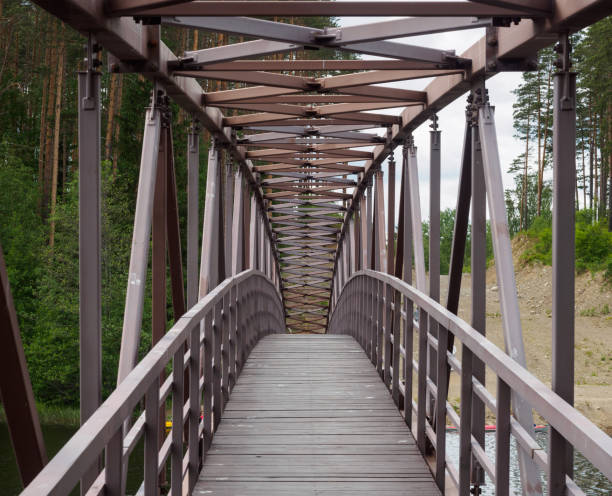 istock A wooden bridge across the river 992217060