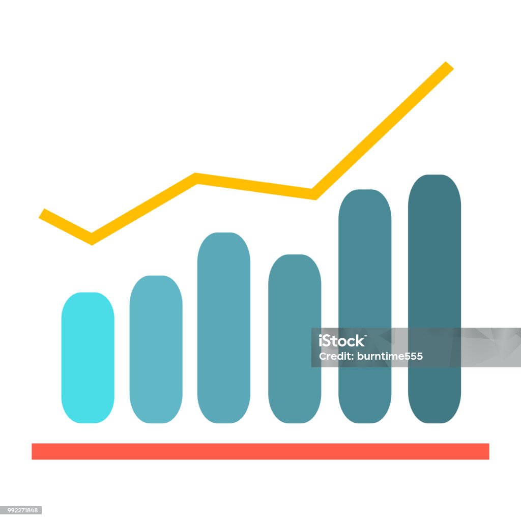 Vector Financial Graph Analytics Chart Financial Data Report Stock ...