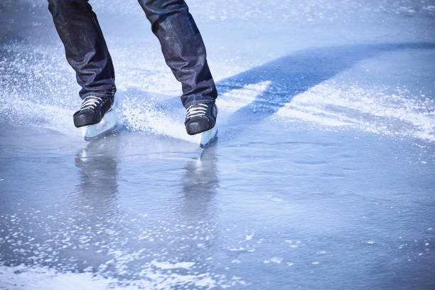 istock Winter sports ice skating on a sunny day. 992292340