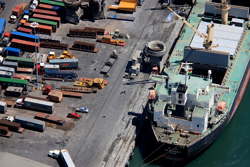 The Tai Honesty moored to the pier of Accra, Ghana, on 20th October 2012.