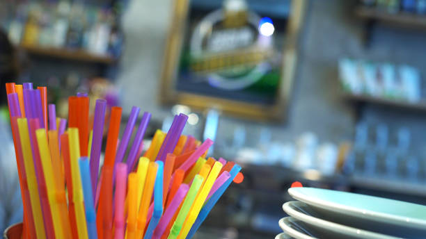 istock Colorful straws at a bar 992316060