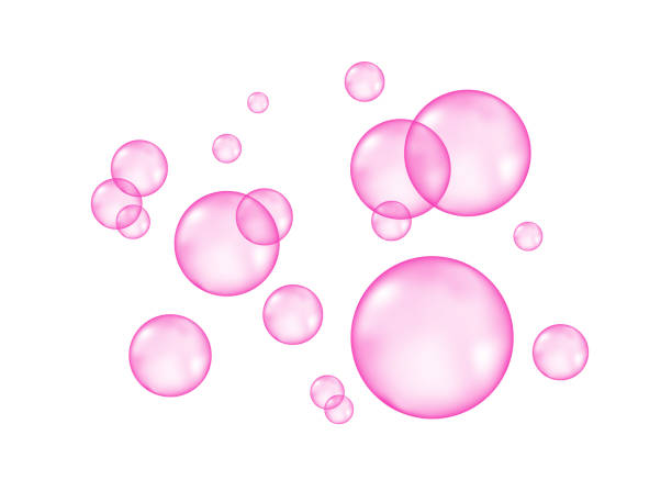 공기를 쏴 또는 분홍색 거품을 물. - chewing gum candy bubble little girls stock illustrations
