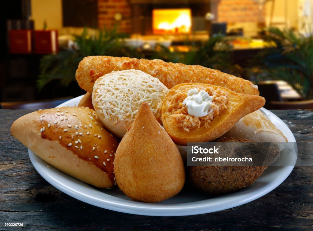 Mixed brazilian snack Savory Food Stock Photo