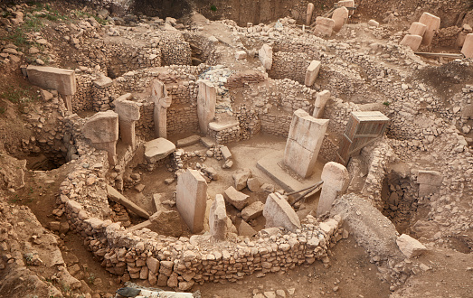 Gobeklitepe is a pre historic site, about 15 km away from the city of Sanliurfa, Southeastern Turkey. Gobeklitepe is the date it was built, which is roughly twelve thousand years ago, circa 10,000 BC.