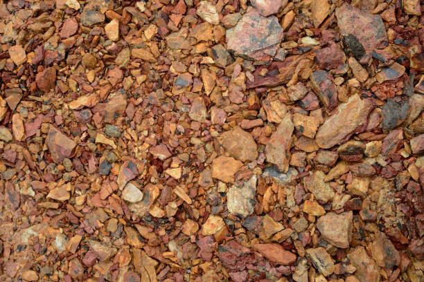 Texture of red and orange pebbles.