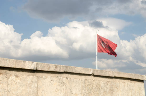 Turkish Flag at Urfa Turkish Flag at Urfa akçakale stock pictures, royalty-free photos & images