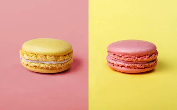 Photo of Strawberry and Lemon flavor french Macarons