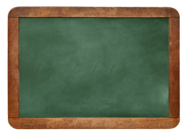 istock Empty green chalkboard texture hang on the white wall. double frame from greenboard and white background. 992416938