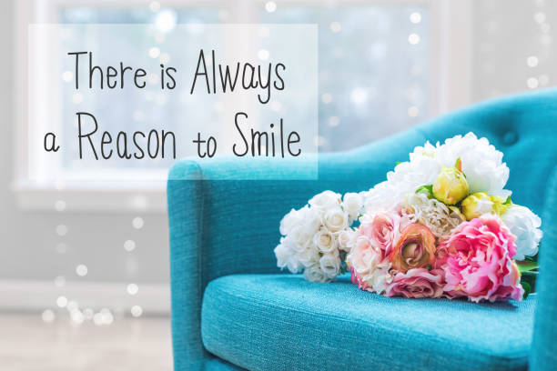 istock There Is Always A Reason to Smile message with flower bouquets w 992429024
