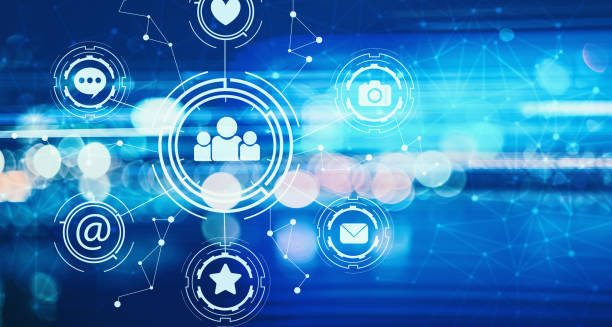 istock Social Media with blurred abstract lights 992429260