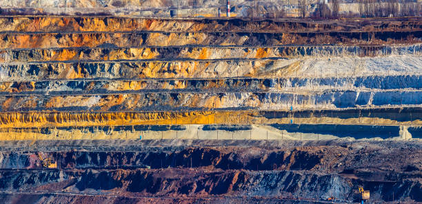 Close up of quarry extracting ore