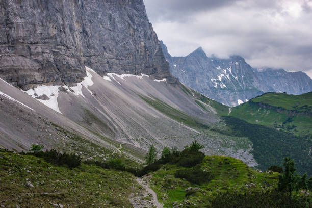 istock Rocky wall in Karwendel mountain range in Austria 992437810