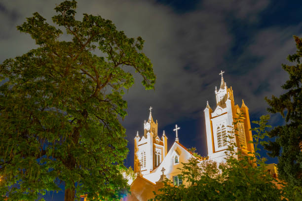 chiesa di san felipe de neri di albuquerque - albuquerque catholicism church new mexico foto e immagini stock