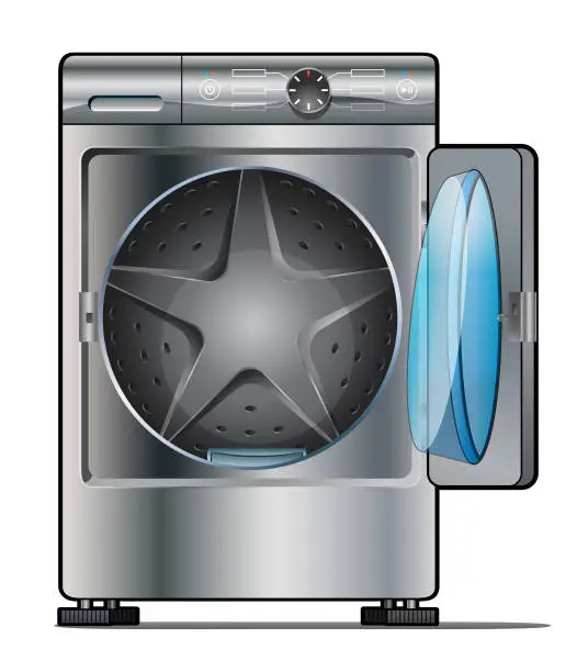 Vector illustration of Laundry machine