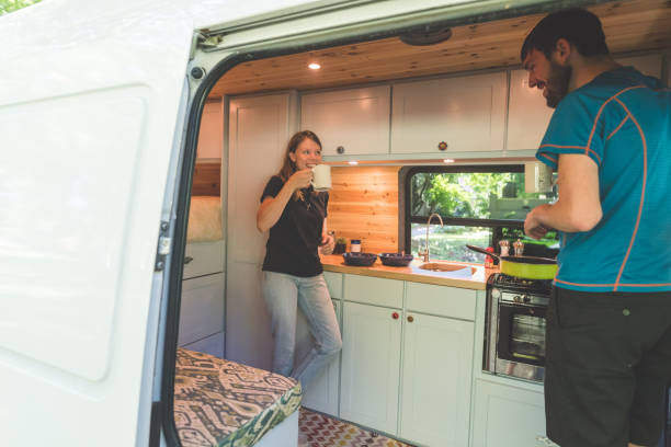 istock Millennial couple living in a van 992484854