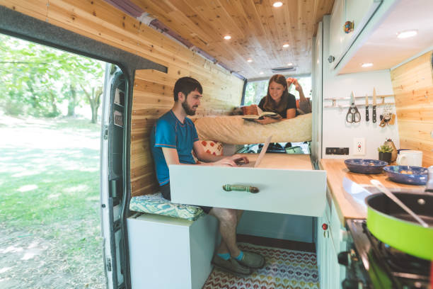 istock Millennial couple living in a van 992484862