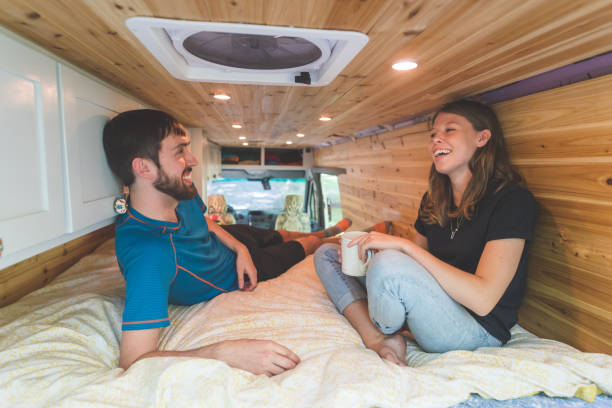 istock Millennial couple living in a van 992484874