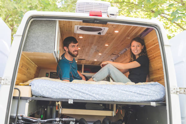 istock Millennial couple living in a van 992484910