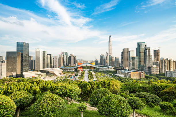 istock Shenzhen city skyline in China 992485206