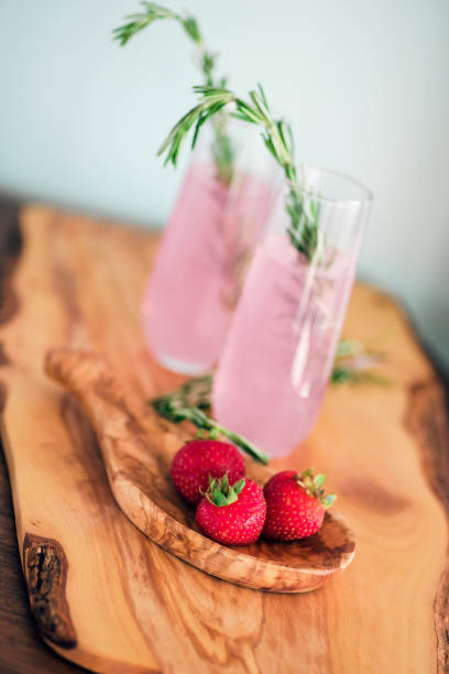 istock Strawberry cocktail with rosemary sprig 992500960