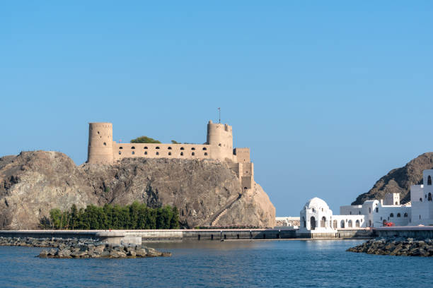 forte de al jalali, mutrah (velho mascate), omã - jalali - fotografias e filmes do acervo