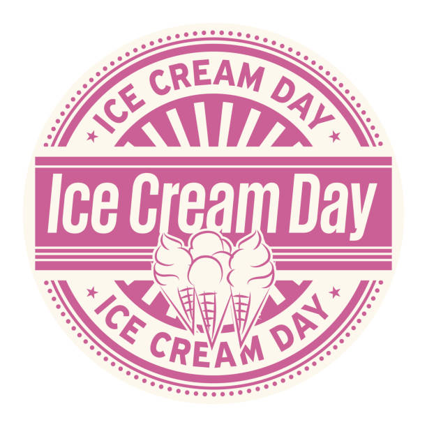 stamp sablonas22 Ice Cream Day, rubber stamp, vector Illustration national landmark illustrations stock illustrations