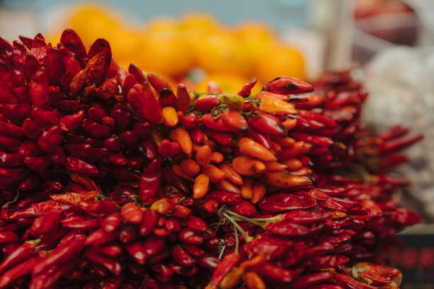 istock red chili peppers, closeup view 992598452