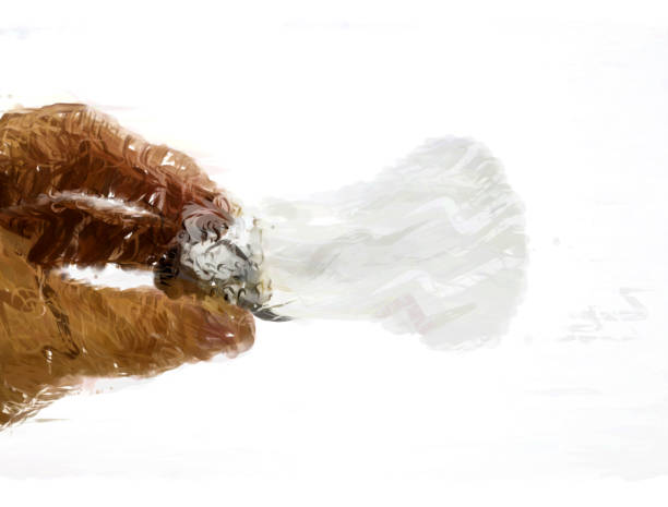 A high definition digital illustration of a Hand holding light bulb
