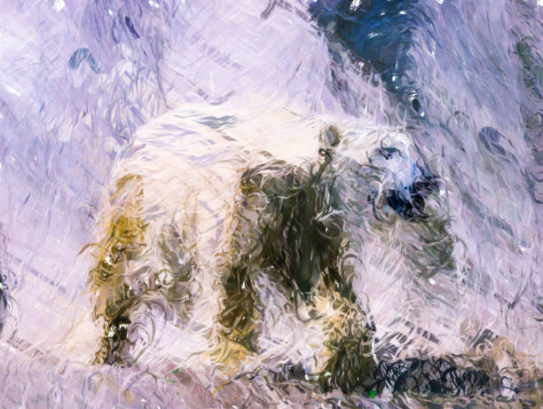 istock Polar bear on antarctica - HD Digital illustration 992637158