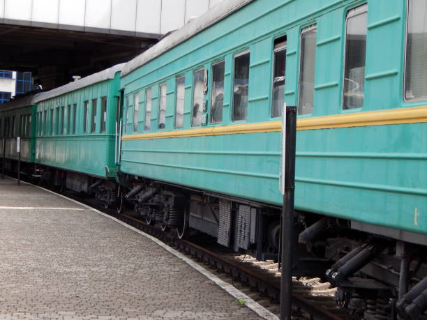 istock Railway locomotive, wagons in the train 992668838