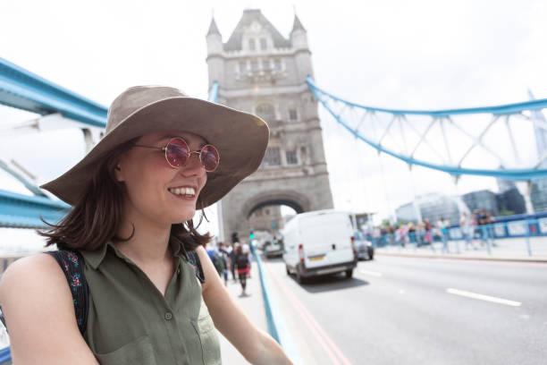 istock Happy woman at Tower Bridge 992688444