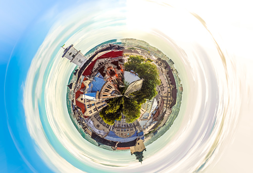 360 degree panorama of Lviv for design purpose