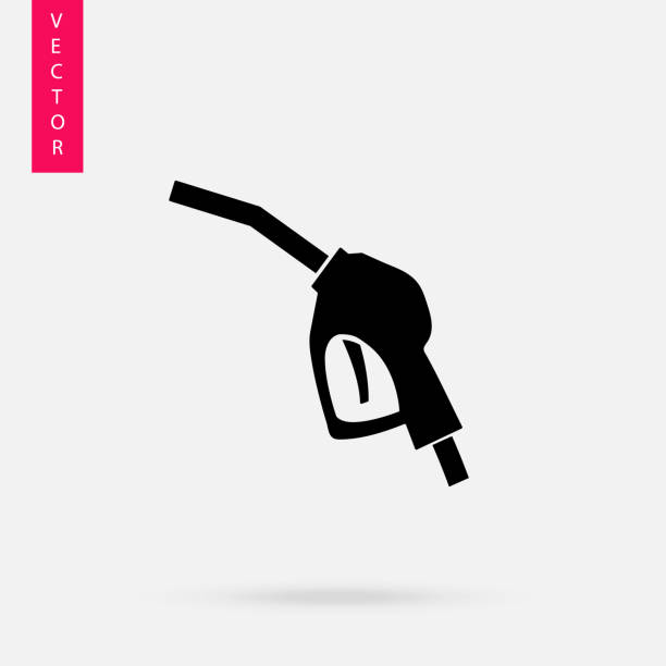 tankstelle-symbol - gas fuel pump symbol metal stock-grafiken, -clipart, -cartoons und -symbole