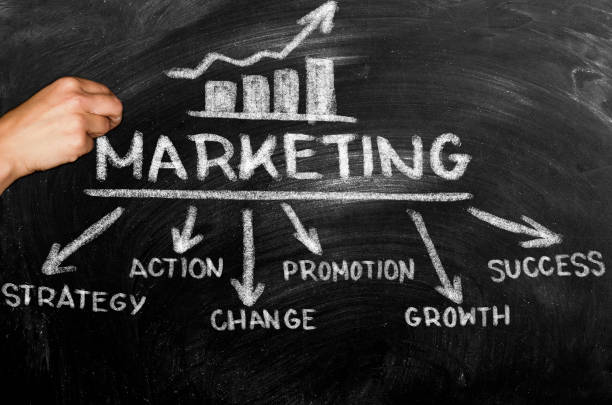 istock Marketing concept with financial graph 992713288