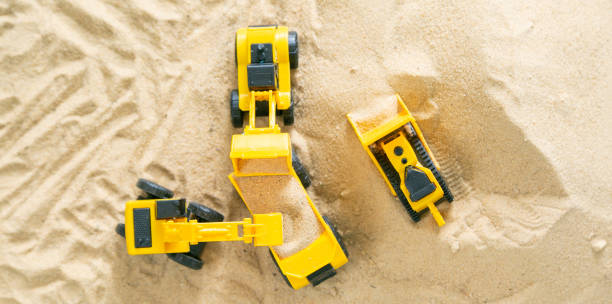 istock Construction concept - toy model machinery on sald 992713902