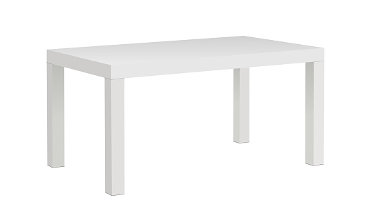 White blank rectangular table mock up. Vector illustration