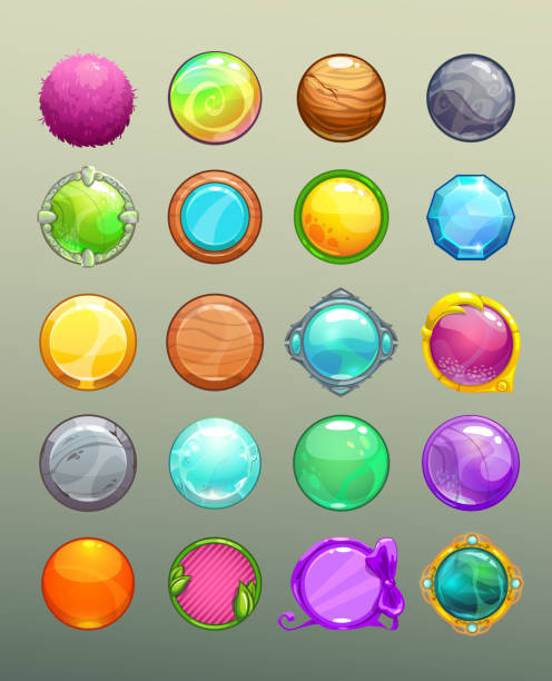 106 Buttons Game Art For Game And Animation Game Design Asset Illustrations  & Clip Art - iStock